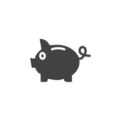 Piggy bank icon Symbol mark in filled style