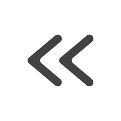 Obraz premium Previous arrow icon Symbol mark in filled style