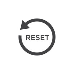 Reset icon Symbol mark in filled style