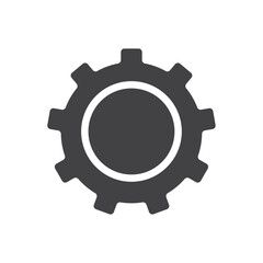 Settings button icon Symbol mark in filled style