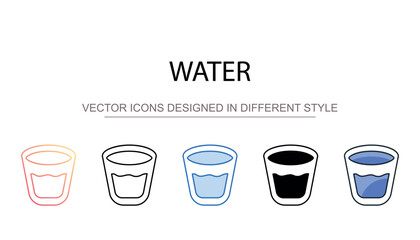 Water icon design with white background stock illustration