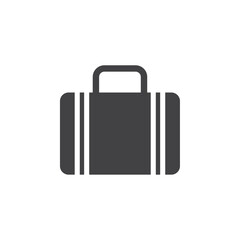 Suitcase icon Symbol mark in filled style