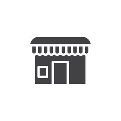 Store icon Symbol mark in filled style