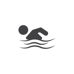 Swimming icon Symbol mark in filled style