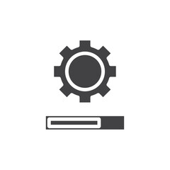 System update icon Symbol mark in filled style