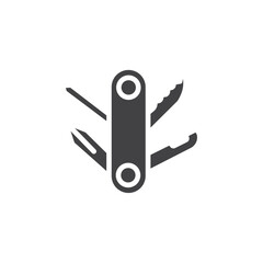Swiss Knife icon Symbol mark in filled style