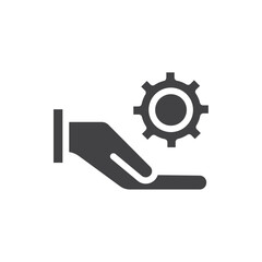 Technical support icon Symbol mark in filled style