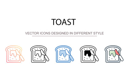 Toast icon design with white background stock illustration