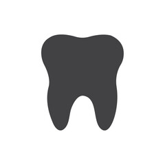 Tooth icon Symbol mark in filled style