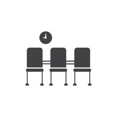 Waiting Room icon Symbol mark in filled style