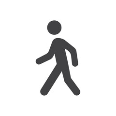 Walk icon Symbol mark in filled style