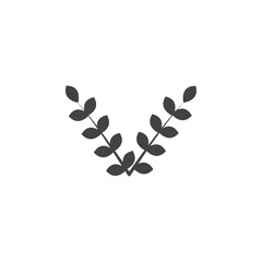 Wheat icon Symbol mark in filled style