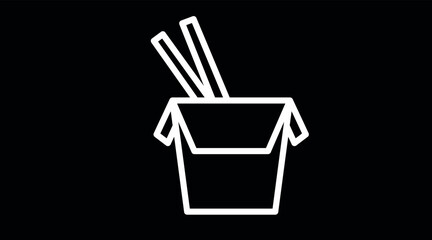 Chinese food take away box. Vector isoleates illustration on a white background
