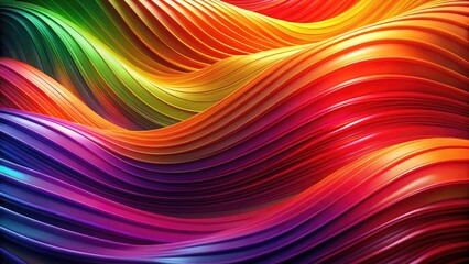 Dynamic 4K abstract background:  a hypnotic gradient wave animation in red, orange, green, and purple.