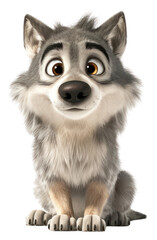 PNG Wolf mammal animal cute.