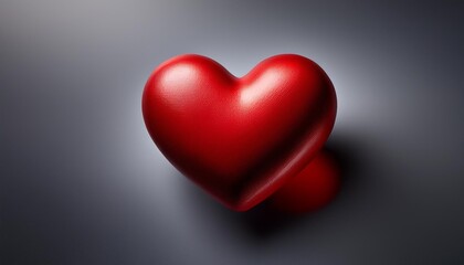 Fototapeta premium red heart on black background