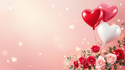 Happy Valentines day celebration background template