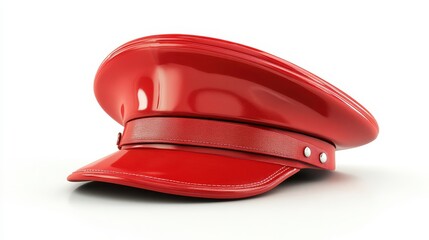 Glossy Red Hat for Fashion and Costume Use