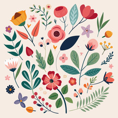 Floral seamless pattern. Vector design