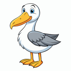 cartoon duck isolated on white