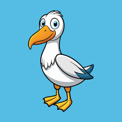 duck with a blue background
