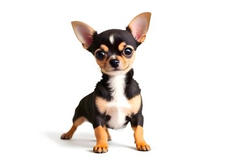 Cute chihuahua puppy isolated on white background