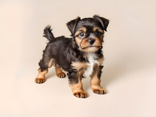 Yorkshire terrier puppy dog up close