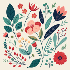 seamless pattern with flowers