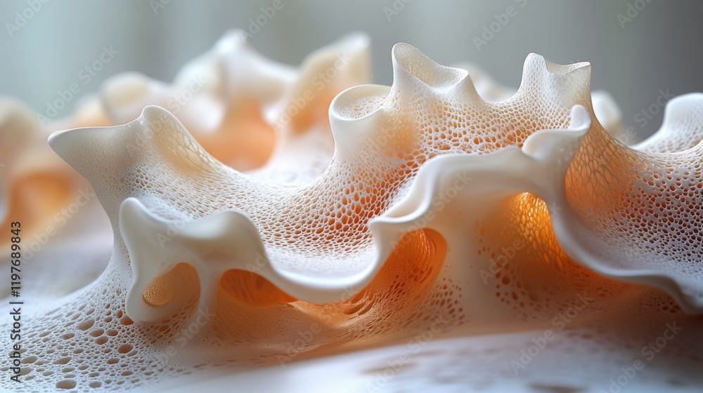 Poster Abstract Cellular Structure: A 3D Render of Organic Forms