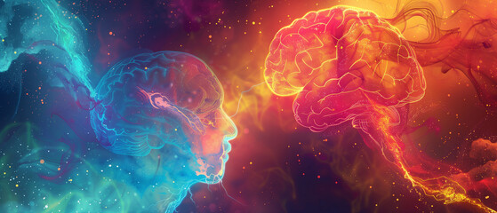 Obraz premium Tranformation Technology to AI