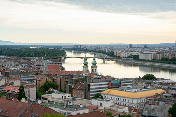 Obraz premium Aerial view of the downtown of Budapest