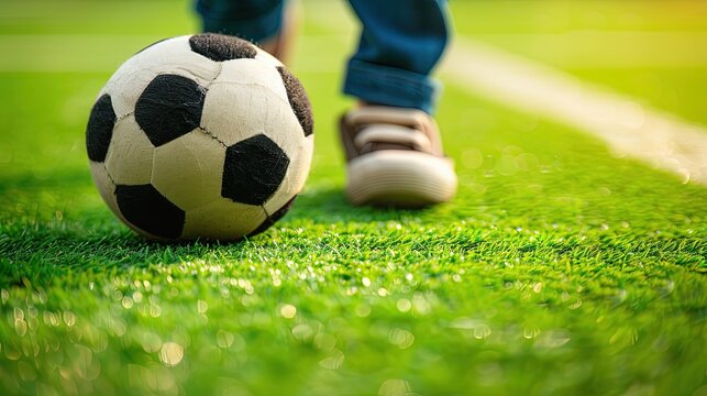Teenage Girl Showcases Impressive Soccer Skills While Dribbling Past Defenders During a Dynamic Match in a Sunny Park Setting
