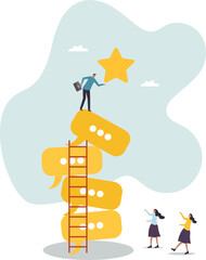 Communication for success, effective meeting or discussion to get solution and achieve target, meeting or conversation to reach goal.business concept.flat character.