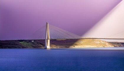 Obraz premium landscape in the color of the year 2025 Amethyst Shadow 