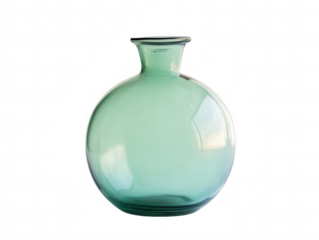 Elegant Seafoam Green Glass Vase Round Shape Modern Home Decor Tabletop Ornament