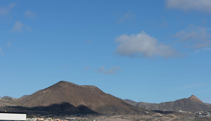 View of the mountains of Tenerife from Playa de las Américas