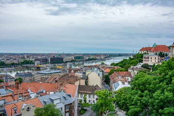 Aerial view of the downtown of Budapest