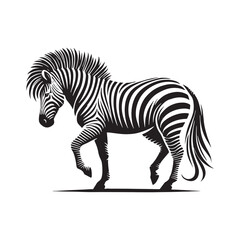 Stylish zebra silhouette for unique creative designs - Zebra black vector
