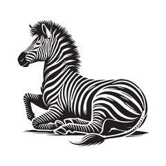 Zebra silhouette for innovative creative projects - Zebra black vector
