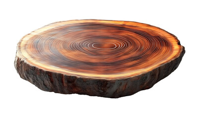 Polished wood slice, rustic, studio, display, nature