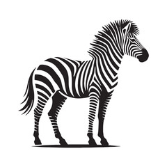 Iconic zebra silhouette for versatile digital uses - Zebra black vector
