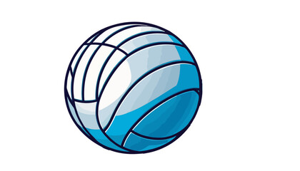 Sports Equipment: Volleyball Illustration on White
