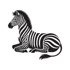 Zebra silhouette for digital and print media designs - Zebra black vector
