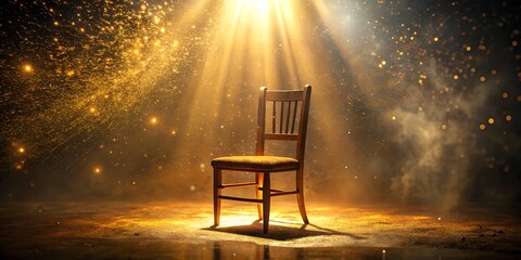 Radiant Stage Magic Golden Rays and Sparkling Elegance in Motion.