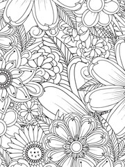 seamless pattern with flowers