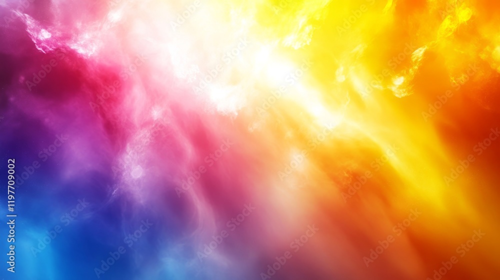 Poster a vibrant, abstract swirl of colors blending seamlessly, creating a dynamic and energetic visual exp