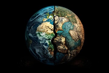 Earth transformation: climate contrast