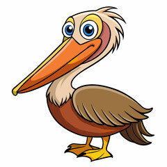 illustration of a brown pelican