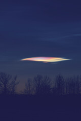 Mother-of-pearl clouds above Toten, Norway, in January 2025.
