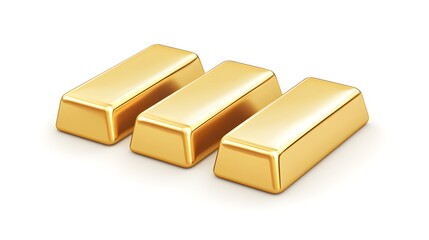 Three Shiny Gold Bars Resting Together